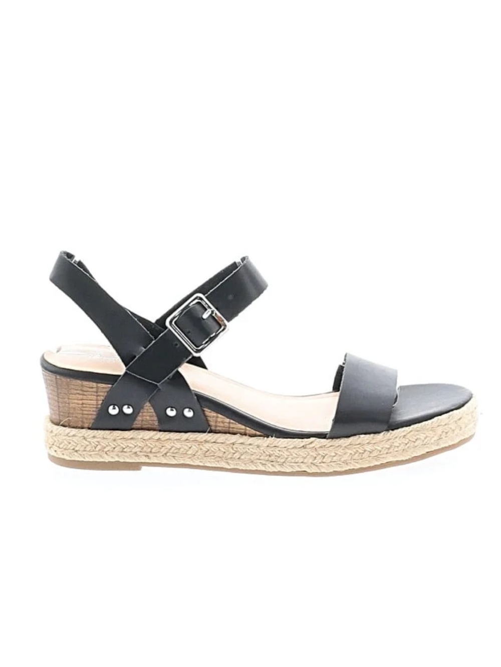 Tommy Bahama Jona Espadrille Wedge Sandal Black Size 9.5 Coastal Classic Preppy